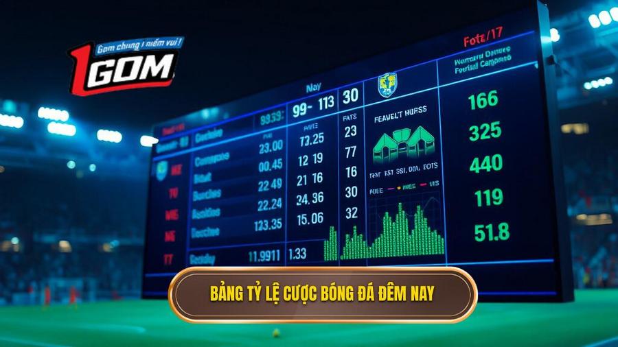 Bảng tỷ lệ cược bóng đá đêm nay