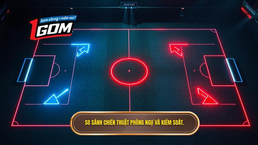 So sánh chiến thuật phòng ngự và kiểm soát.